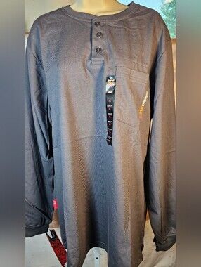 Timberland PRO FR Cotton Core CAT 2 Henley Shirt XL Charcoal NWT